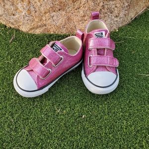 Girl Shoes Converse Pink Glitter Size 6